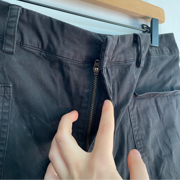 Ruti The Slouchy Soft Twill Pants Black Cotton Stretch Wide Leg Barrel Style 3 - Picture 8 of 12